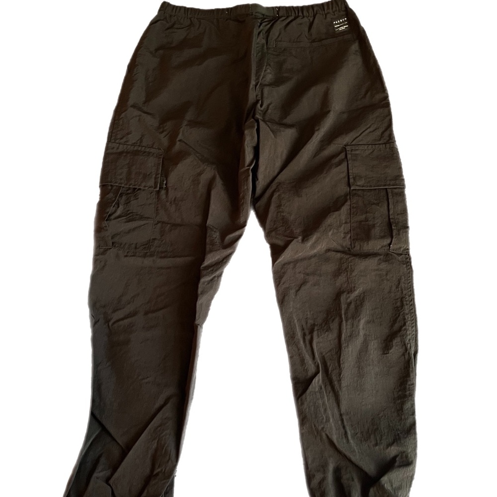 PacSun Black Utility Nylon Slim Cargo Comfort Stretch Pants